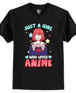 Just A Girl Who Loves Anime Kawaii T-Shirt AI