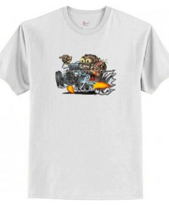 Lucky 13 Monster Racer Hot Rod Race Car T-Shirt AI