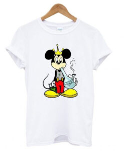 Mickey Mouse Smoking a Bong Marijuana 420 Stoner Weed T Shirt AI