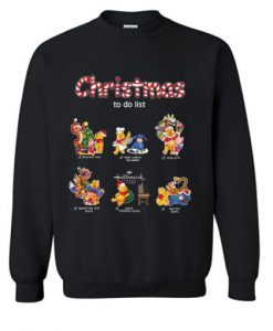 Pooh And Friends Christmas To Do List Sweatshirt AI