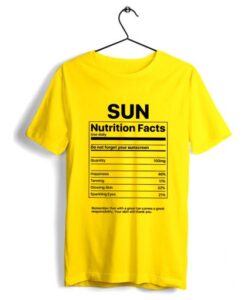 Sun Nutrition Facts T-Shirt AI