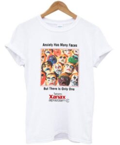 Anxiety Has Many Faces Xanax T-shirt AI