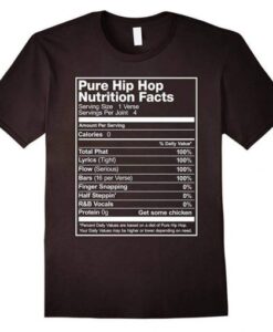 Pure Hip Hop Nutrition Facts T-Shirt AI