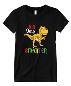 100 Days Smarter Happy 100th Day Of School Student Teacher T-Shirt AI