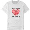 100 Days of School Girls Heart Loving It T Shirt AI