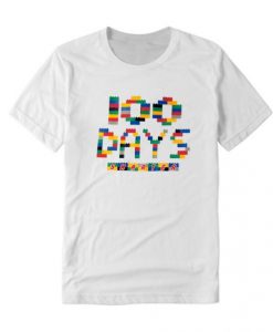 100 Days of School LEGO T Shirt AI