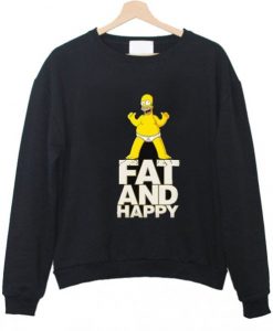 Anime The Simpsons Fat And Happy Sweatshirt AI