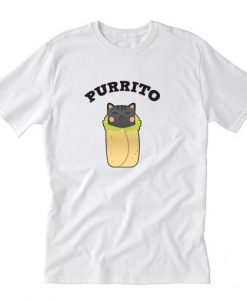 Purrito Funny Cat Pun Cat Lover Burrito Mexican Food T-Shirt AI