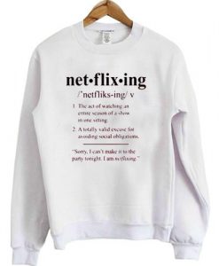 net flix ing sweatshirt AI