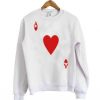 playing card ace of hearts sweatshirt AI