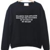 wearing this sweater sweatshirt AI