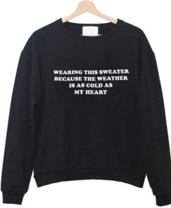 wearing this sweater sweatshirt AI