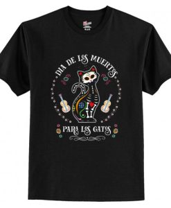 Halloween Dia De Los Muertos Para Los Gatos T Shirt AI