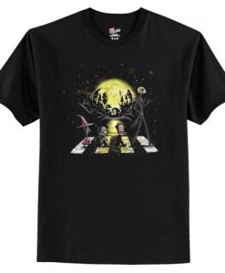 Halloween Road Nightmare Before Christmas T-Shirt AI