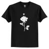 Monochrome Rose Print T-Shirt AI