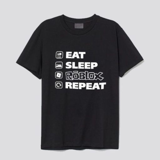 Eat Sleep Roblox Repeat T-Shir AI