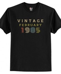 Vintage 1985 February Personalized New T-Shirt AI