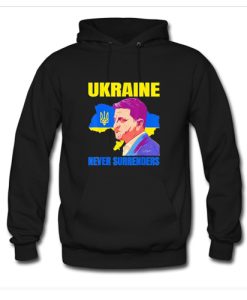 Ukraine Never Surrenders Hoodie AI