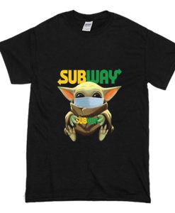 Baby Yoda Mask Hug Subway T-Shirt AI