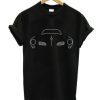 Karmann Ghia outline graphic (white) T-Shirt AI