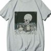 Skeleton Cat Graphic T-Shirt AI