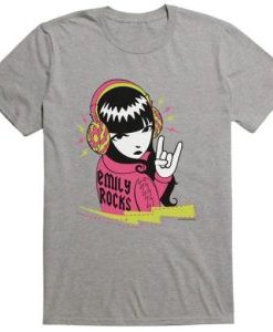 Emily The Strange Emily Rockks Lightning Bolt t shirt AI