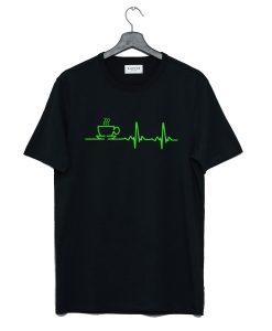 Morning Coffee Heartbeat T-Shirt AI