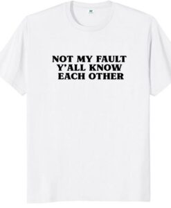 not my fault y'all know each other t-shirt thd