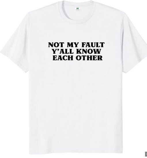 not my fault y'all know each other t-shirt thd