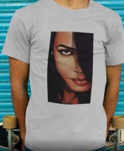 Aaliyah face t shirt thd